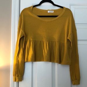 YELLOW RUFFLE TOP